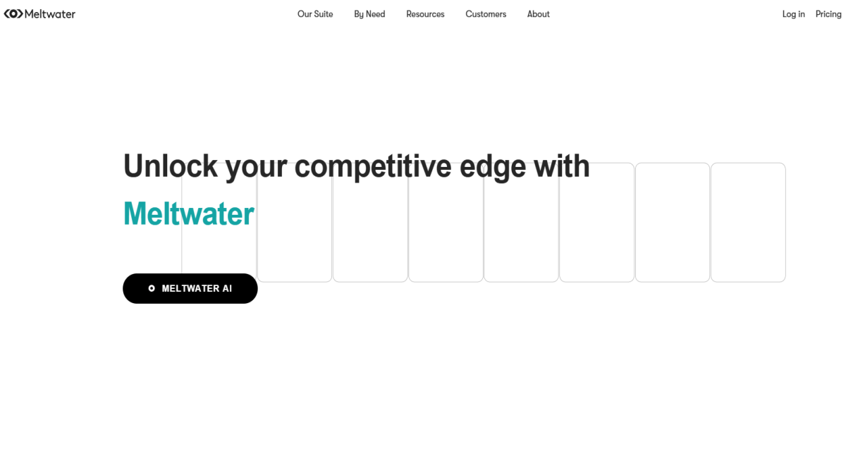Meltwater home page