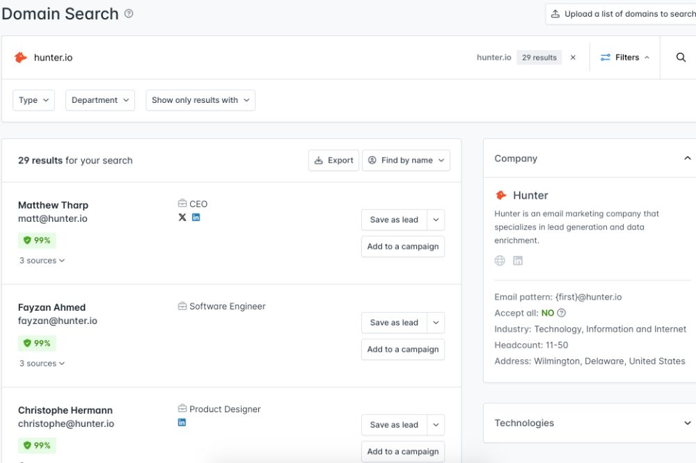 Hunter.io